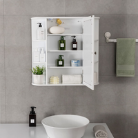 Tangkula Bathroom Medicine Cabinet with Mirror with Mirror, Wall Mounted Bathroom Storage Cabinet