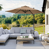 Tangkula 9 FT Cantilever Patio Umbrella for Pool Backyard Garden Deck