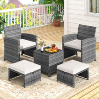 Tangkula 5 Pieces Patio Conversation Furniture Set