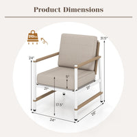 Tangkula 2 Packs Patio Aluminum Sofa for Balcony