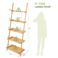 Tangkula Étagère à 5 Niveaux pour Salon Salle de Bain Bureau Décoration Intérieure