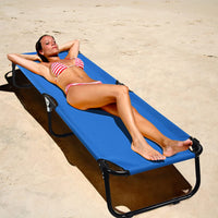 Folding Camping Cot, Portable Camping Bed with Steel Frame