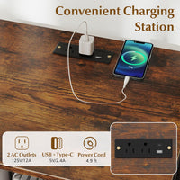 Meuble de support pour tourne-disque Tangkula avec station de recharge pour salle de musique
