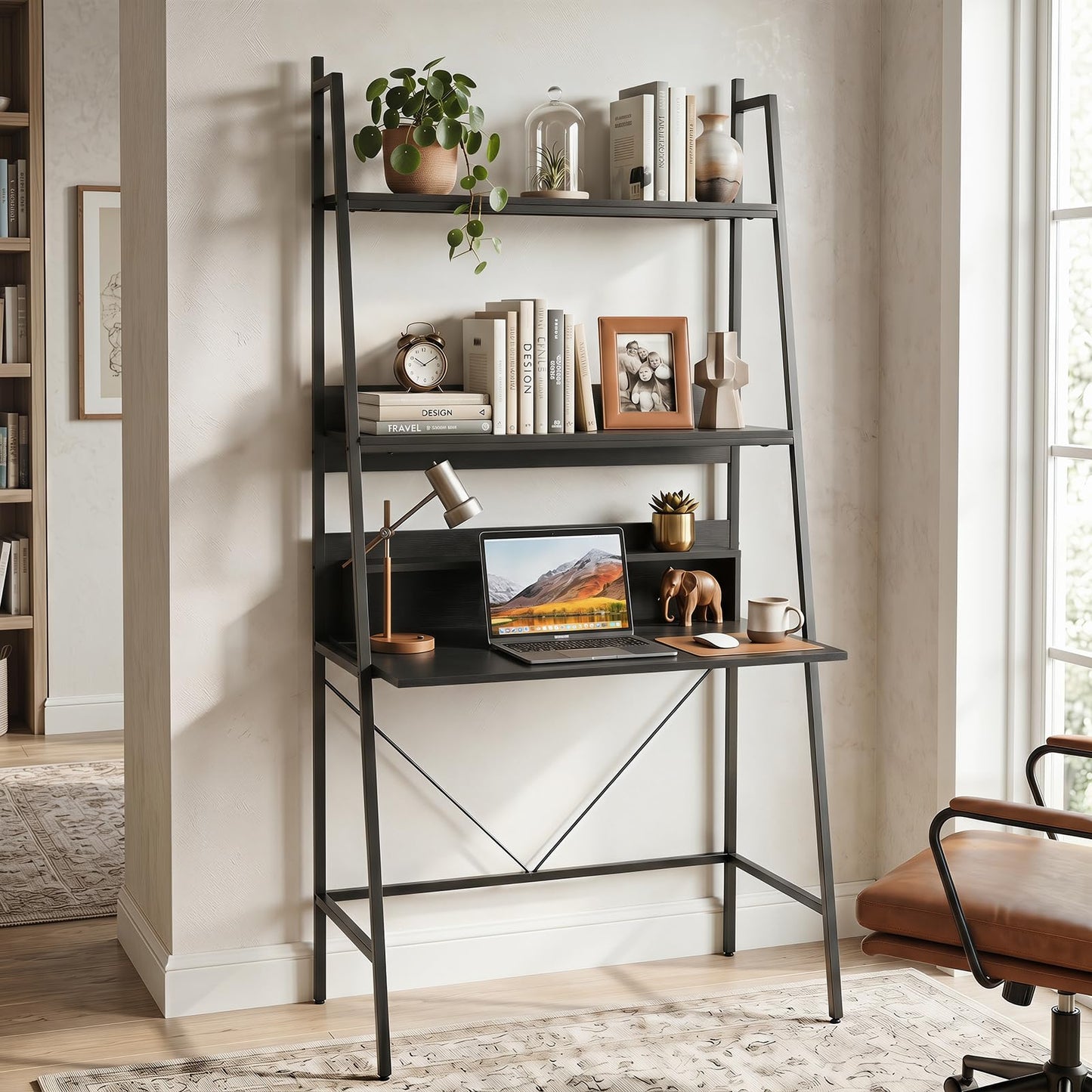 Tangkula 3-Tier Ladder Computer Desk for Home Office