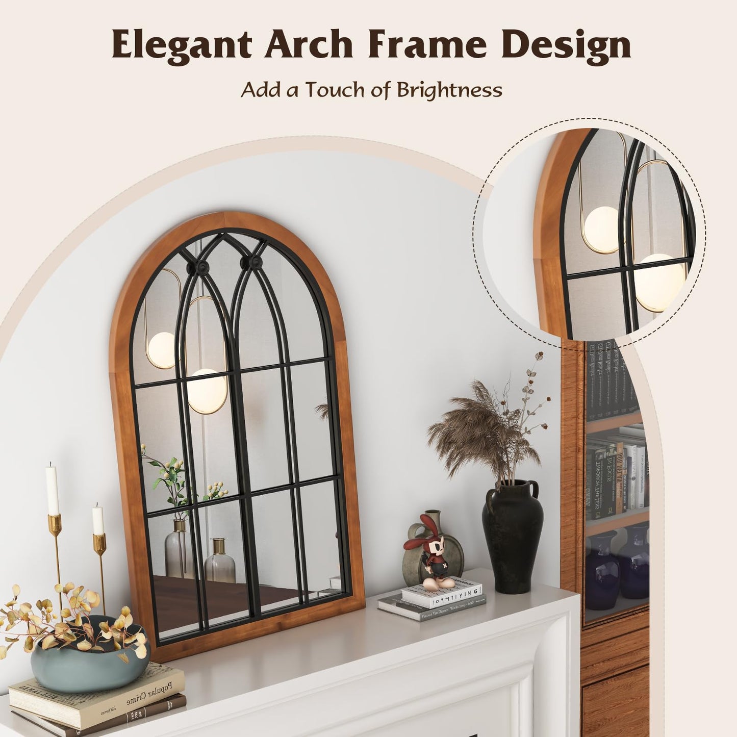 Tangkula 36" x 24" Inches Window Mirror