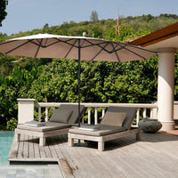 TANGKULA 15 Ft Patio Umbrella Double-Sided Steel