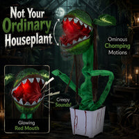 Tangkula Halloween Animated Standing Horror Piranha Plant Decoration