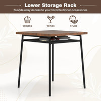 Tangkula Square Dining Table Set for 2