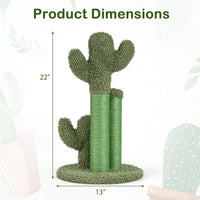 Tangkula Cactus Cat Scratching Post Small Cat Tree Tower