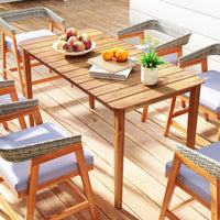 Tangkula Rectangular Outdoor Dining Table（54 x 28 x 29）