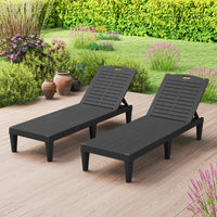 Tangkula Chaise Longue d'extérieur, Lot de 2 pour Piscine