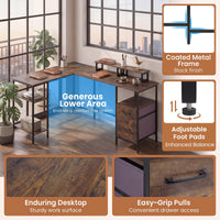 Tangkula 63" Reversible L Shaped Desk