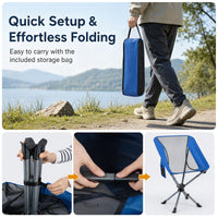Tangkula 360° Swivel Portable Folding Camping Chair w/Carry Bag
