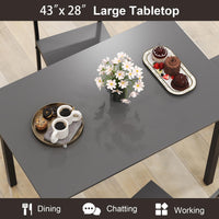 Tangkula  Retro Kitchen Table and Chairs Set for 4