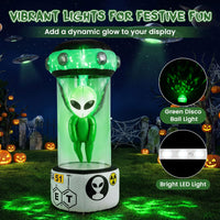 Tangkula 7.4 FT Halloween Lighted Inflatable Alien Decorations