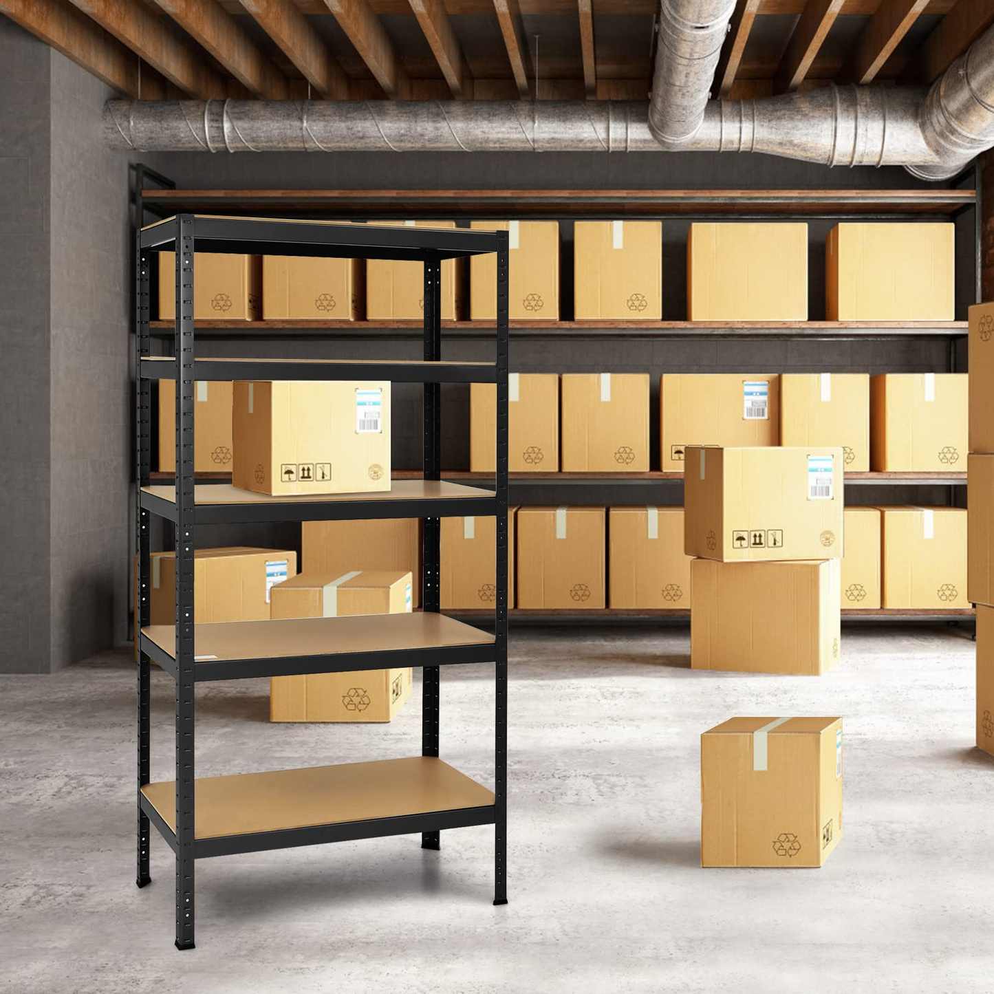 Tangkula 72" Storage Shelves, Heavy Duty Steel Frame 5-Tier Garage Shelf