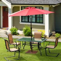 Tangkula 50LBS Patio Umbrella Base with 2 Tightening Knobs & 2 Wheels