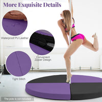 Tangkula Pole Dance Mat with EPE Foam Padding & PU Cover