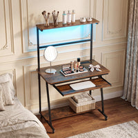 Chariot de bureau roulant Tangkula avec plateau de clavier