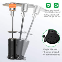 Tangkula 48000 BTU Outdoor Patio Heater with Wheels, Portable Porch Propane Heater