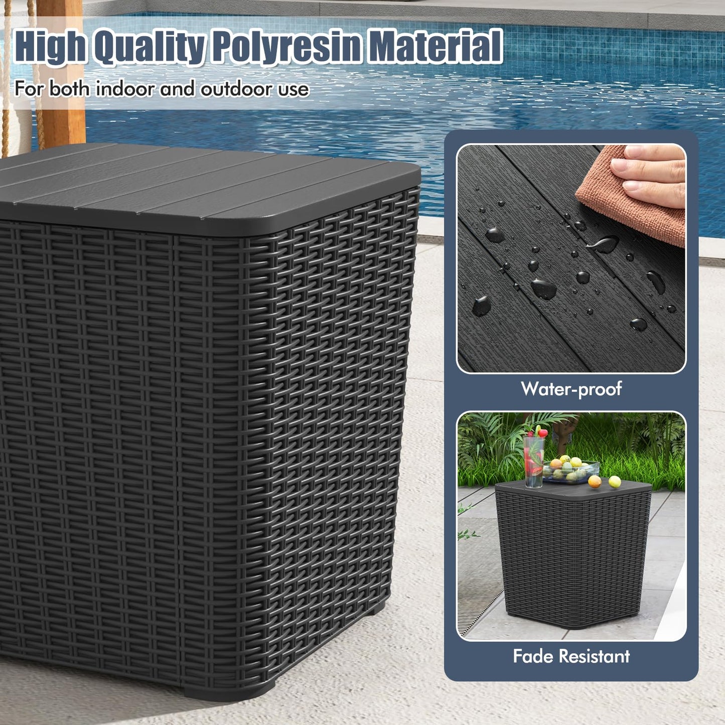 Tangkula 11.5 Gallon Water-proof Deck Box