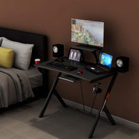 Tangkula Computer Desk Gaming Desk with Headset Hook