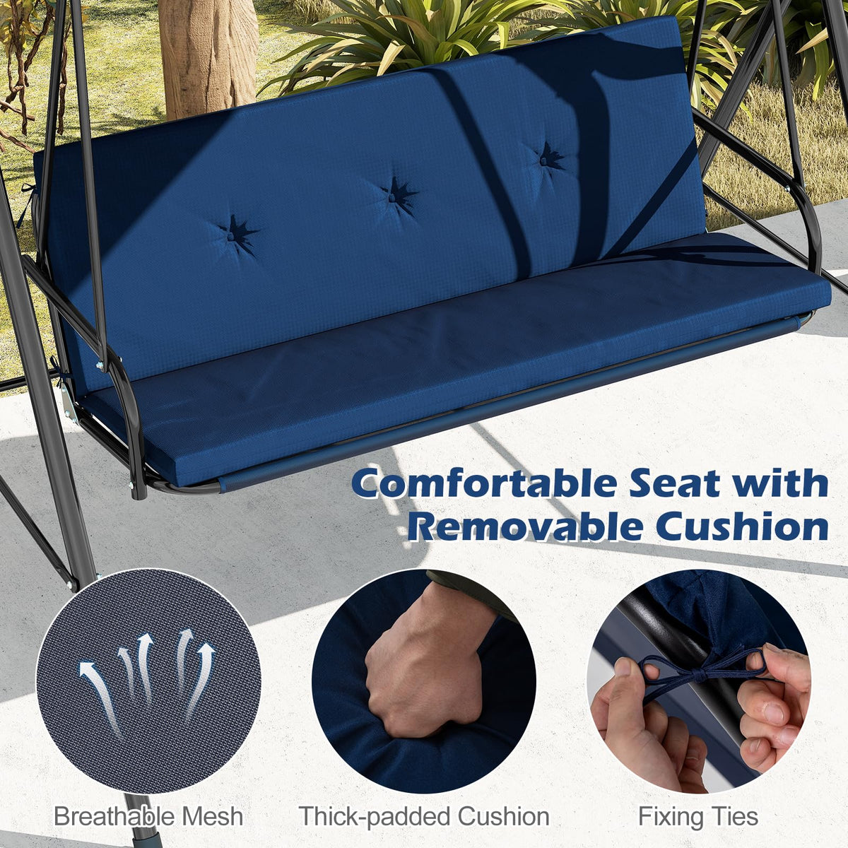 Tangkula 2 Person Porch Swing for Garden