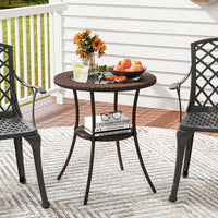 Tangkula 25 inch Patio Wicker Coffee Table