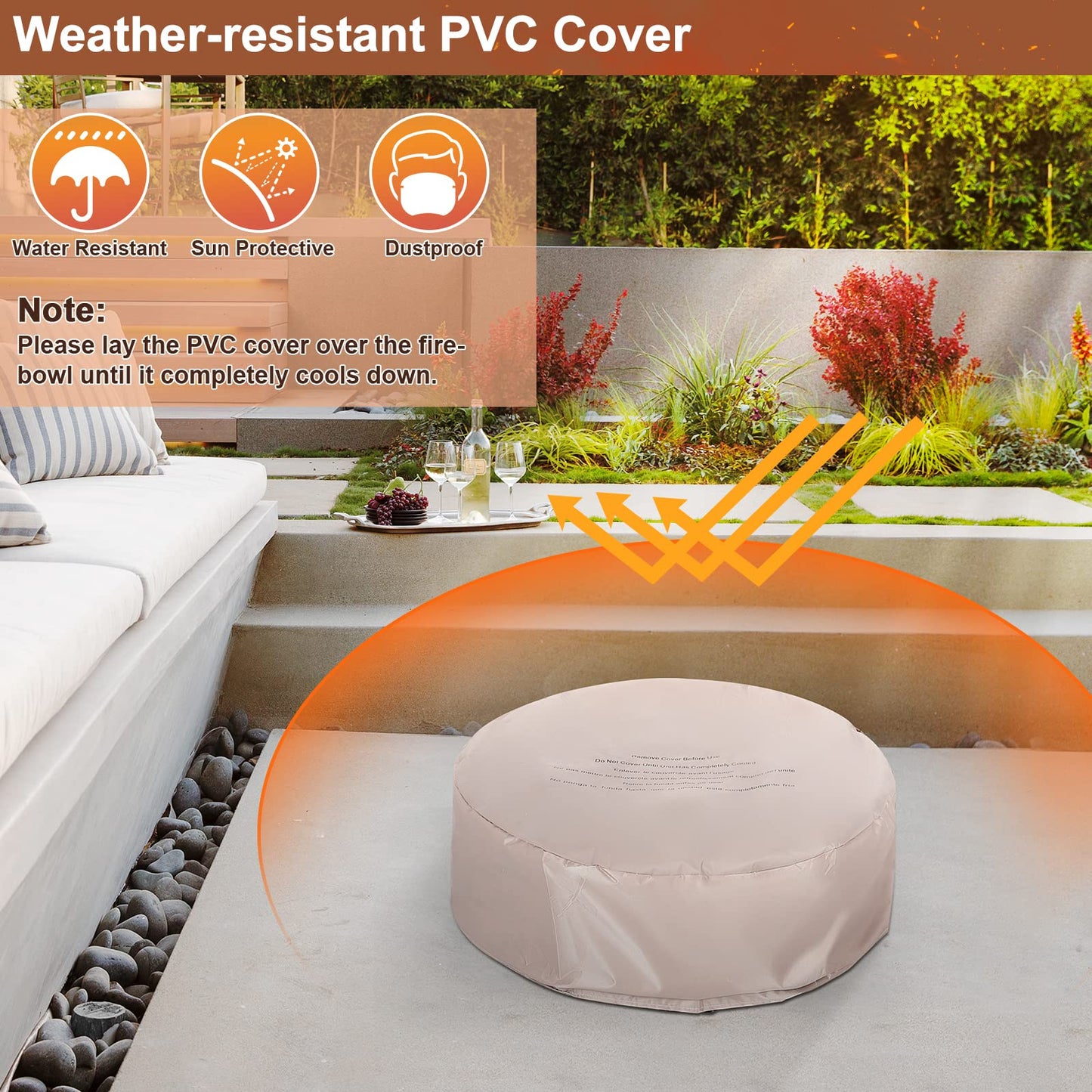 Ensemble de meubles de patio 7 pièces Tangkula avec table brasero au propane de 40 000 BTU (marron)