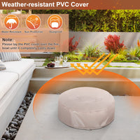 Ensemble de meubles de patio 7 pièces Tangkula avec table brasero au propane de 40 000 BTU (marron)