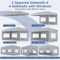 Tangkula 10x20 FT Pop Up Canopy with Center Lock