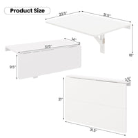 TANGKULA Wall Mounted Floating Desk for Study