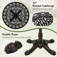 Tangkula Table de Jardin d'Extérieur 35,4 Pouces
