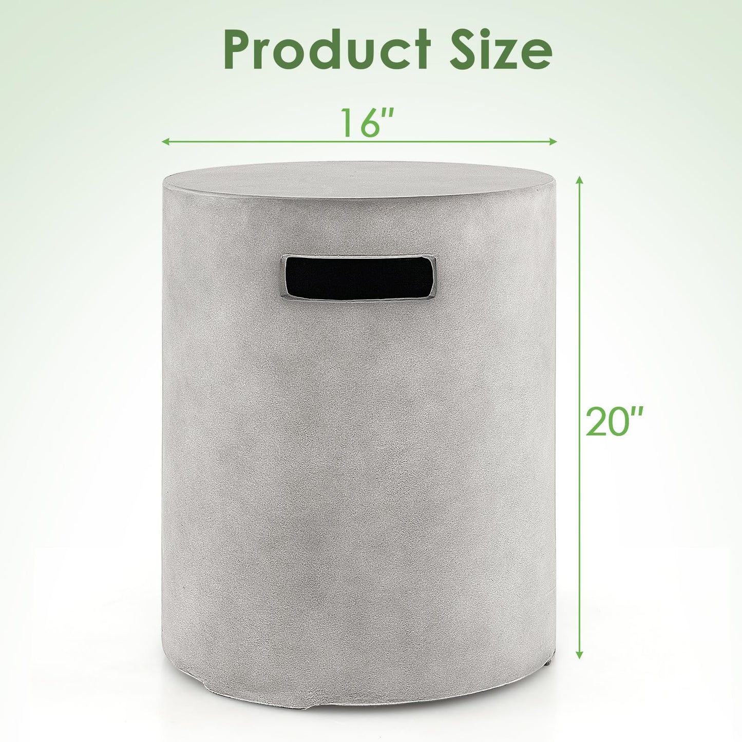Tangkula 16 Inch Propane Tank Cover Table, Propane Tank Cover for Standard 20 LBS Propane Gas Tank