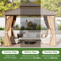 Tangkula 12x12 FT Hardtop Gazebo for Patio Garden Deck