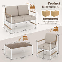 Tangkula 8 Pieces Patio Furniture Set with Thick Cushions