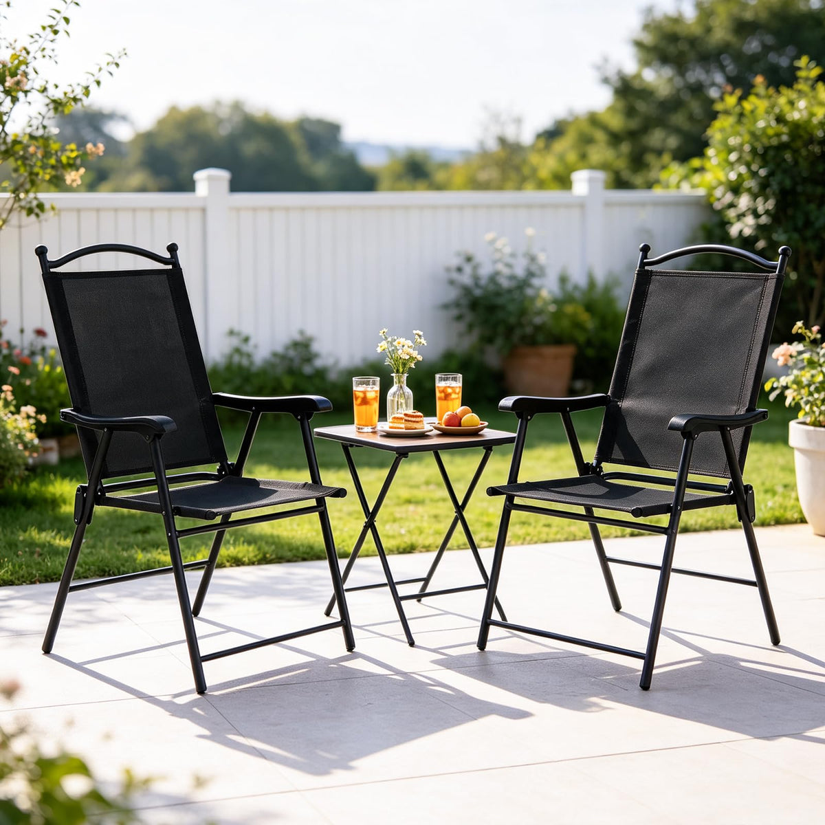 Tangkula Folding Patio Chairs Set of 2/4