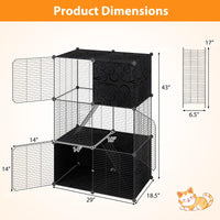 Tangkula 3 Tier Large Cat Enclosure with 2 Ladders
