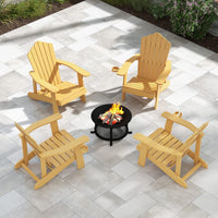 Tangkula Oversized Adirondack Chair, Patio Lounge Chairs w/Adjustable Cup Holder