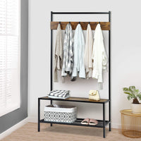 Tangkula 3 In 1 Entryway Hall Tree with Coat Rack & Shoe Storage