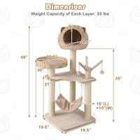 Cat Tree for Indoor Cats - Tangkula