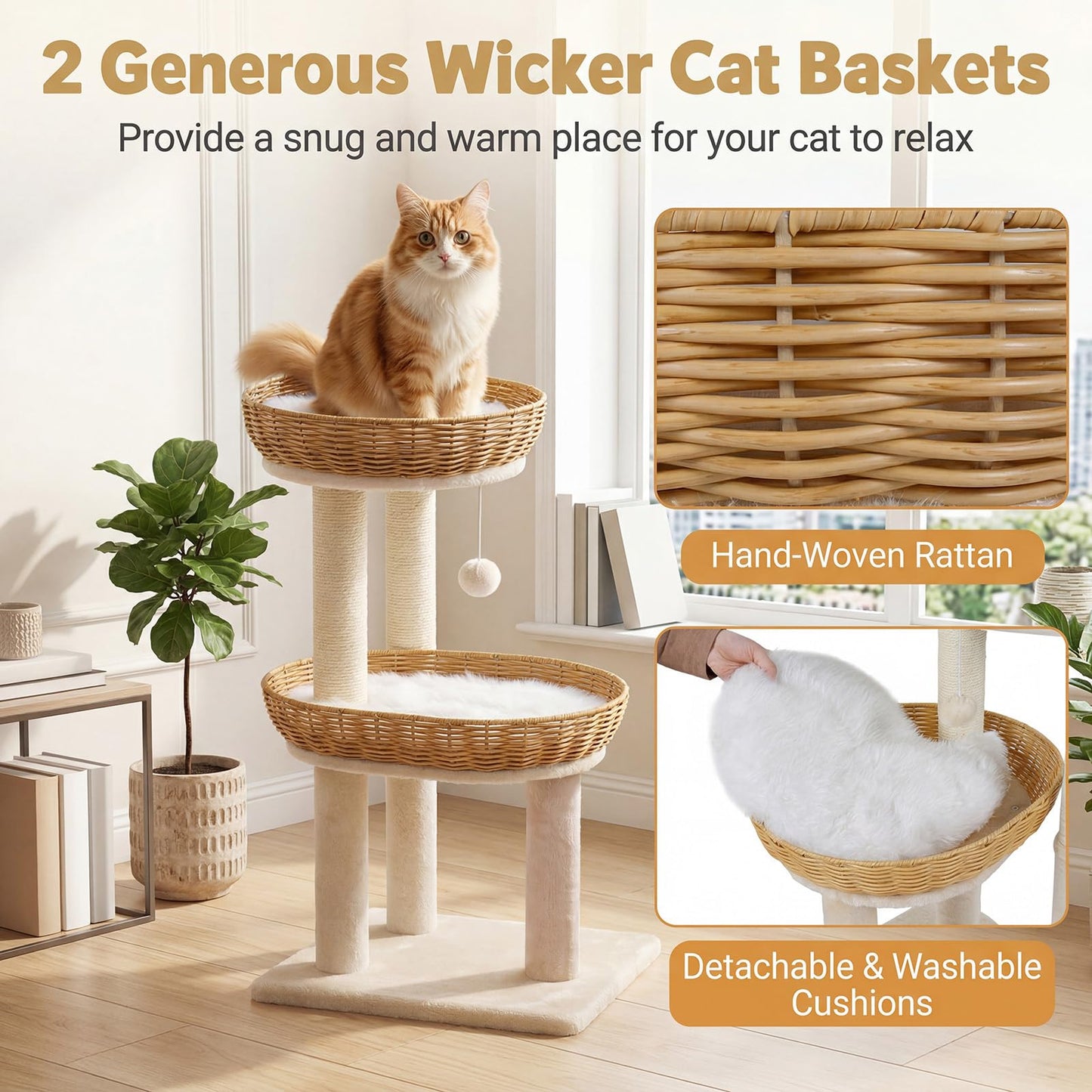 Tangkula 30 Inch Modern Cat Tree for Indoor Kittens