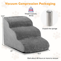 Tangkula Foam Dog Stairs for High Beds, Extra Wide & Deep Pet Ramp