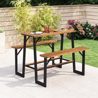 Tangkula Acacia Wood Picnic Table