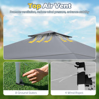 Tangkula 13x13 FT Pop Up Gazebo UPF50+ Outdoor Sunshade Shelter