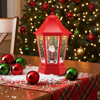 Tangkula 5.3 Ft 2-in-1 Musical Christmas Snow Globe Lamp Post Decorations