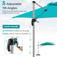 Tangkula 11 ft Round Patio Cantilever Umbrella