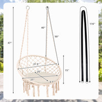Tangkula Hammock Chair with Cushion