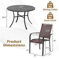 Tangkula 5 Pieces Patio Dining Set for 4 for Garden and Deck