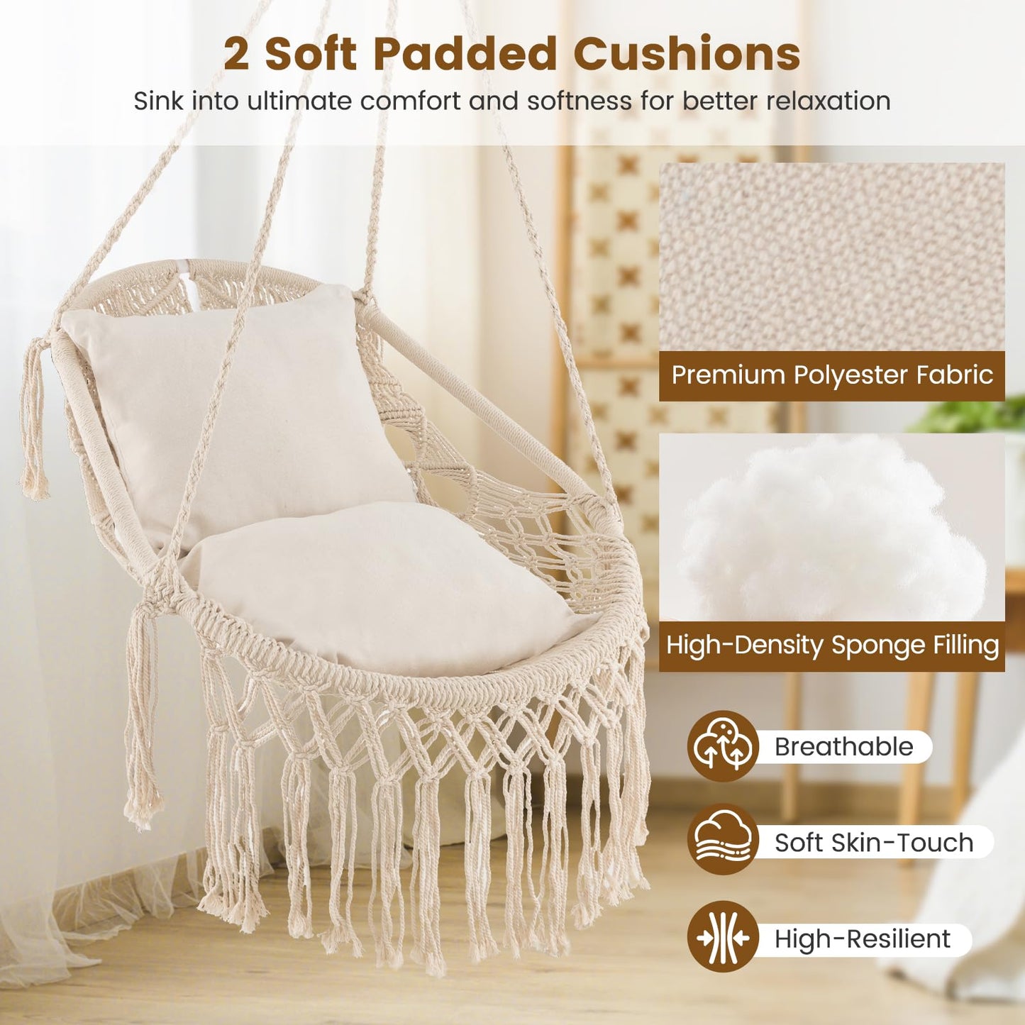 Tangkula Hanging Hammock Chair